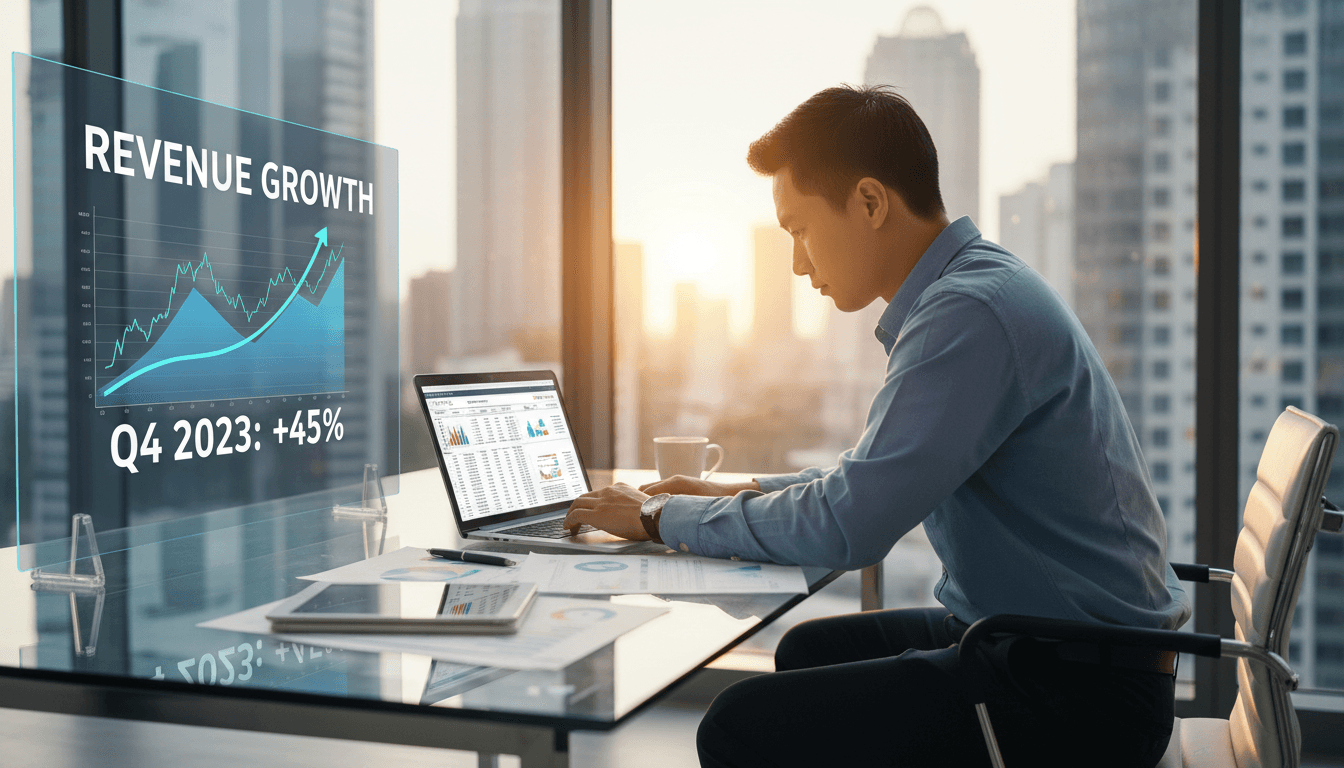 Financial growth chart and business planning