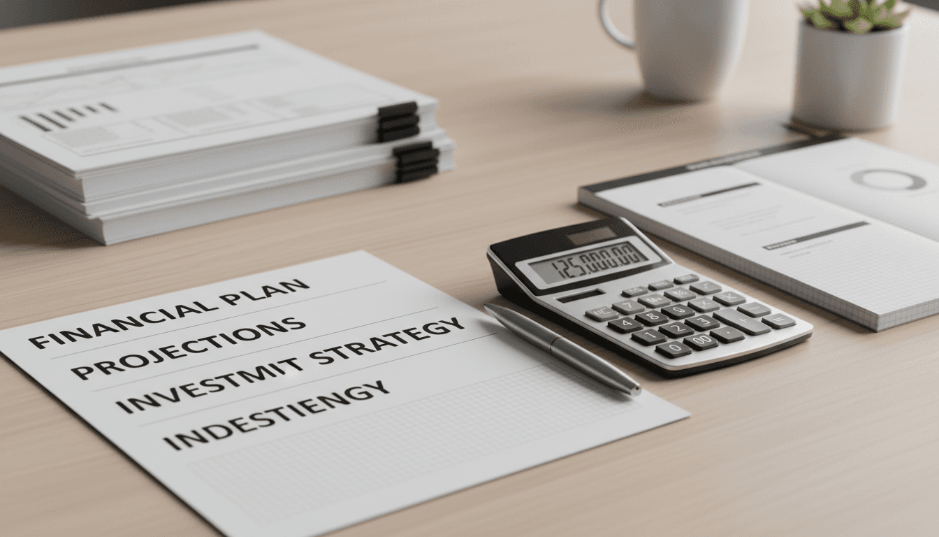 Financial documents and calculator on desk